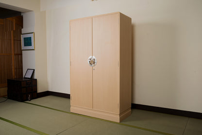 総桐衣裳たんす　総盆タイプ　大面四方丸　伝統工芸士三本和好作